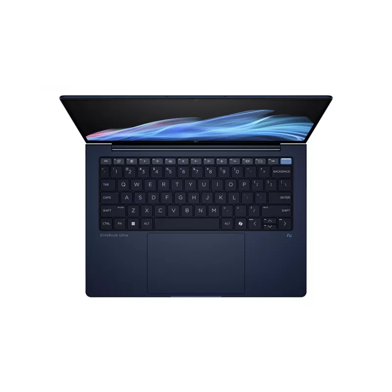 HP EliteBook Ultra G1i Next Gen AI PC Wolf Pro Security Edition Copilot+ PC Intel Core Ultra 7 258V nešiojamas kompiuteris 35,6 cm (14 colių) jutiklinis ekranas 2.8K 32 GB LPDDR5x-SDRAM Wi-Fi 7 (802.11be) Windows 11 Pro mėlyna