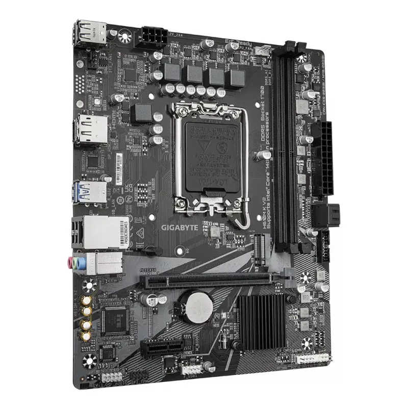 GIGABYTE H610M K V2 pagrindinė plokštė – Intel Core 14-osios kartos procesoriams, iki 5600MHz DDR5, 1xPCIe 3.0 M.2, 1GbE LAN, USB 3.2 Gen 1