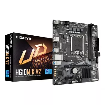 GIGABYTE H610M K V2 pagrindinė plokštė – Intel Core 14-osios kartos procesoriams, iki 5600MHz DDR5, 1xPCIe 3.0 M.2, 1GbE LAN, USB 3.2 Gen 1