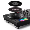 Hercules INPULSE T7 Juoda DJ valdiklis — 3,5 mm/6,35 mm ausinių, USB laidas, 652×350×90 mm