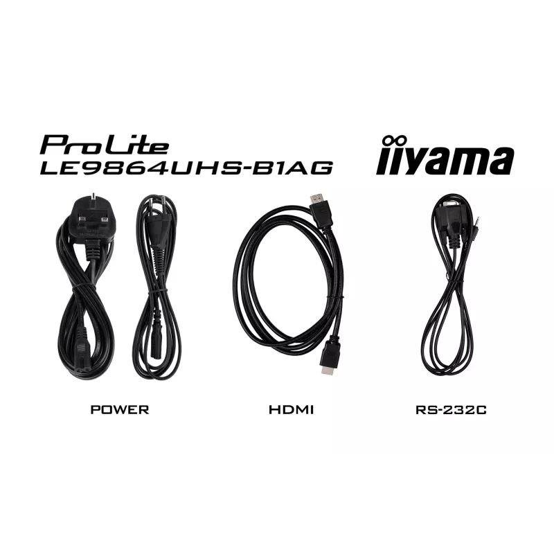 „iiyama LE9864UHS-B1AG“ reklaminis ekranas Skaitmeninis reklaminis plokščiasis ekranas 2,49 m (98 coliai) „Wi-Fi“ 500 cd/m² 4K Ultra HD Juodas Įmontuotas procesorius „Android“ 24/7