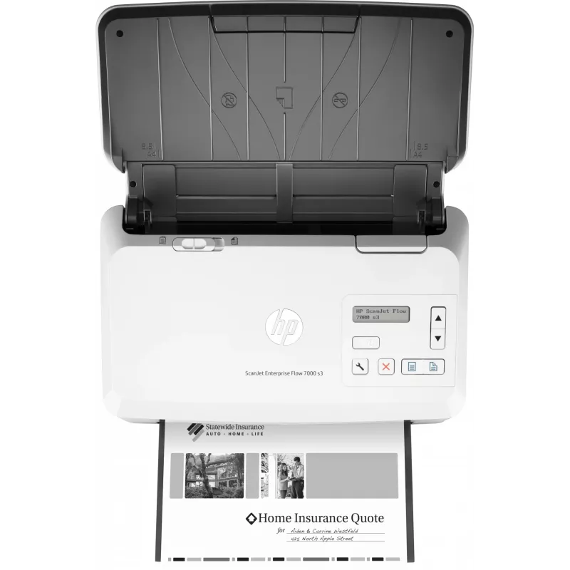 HP Scanjet Enterprise Flow 7000 s3 lakštinis skaitytuvas 600 x 600 DPI A4 baltas