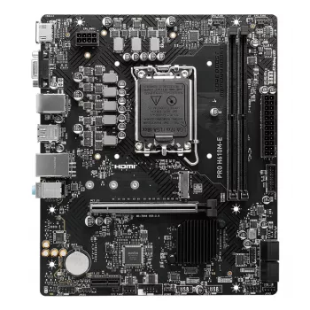 Motininė plokštė MSI PRO H610M-E — Intel H610, LGA 1700, micro ATX, DDR5, 2x DIMM, max 96 GB, 2.5Gb LAN, HDMI, 4x SATA III