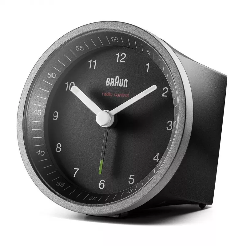 Braun BC07SB-DCF kvarcinis žadintuvas juodas, sidabrinis