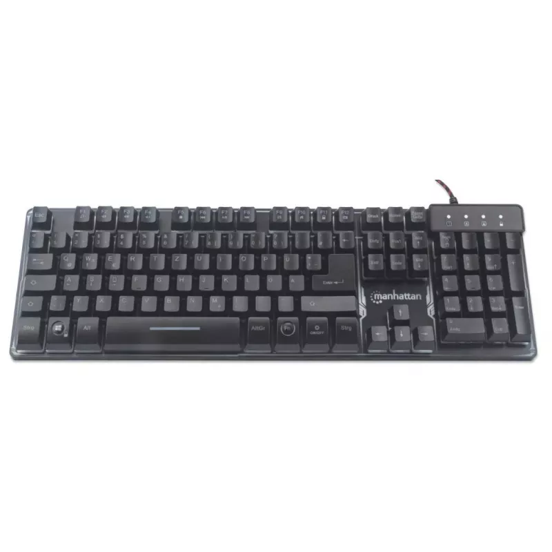 USB klaviatūra Manhattan Gaming Metal Base Edition