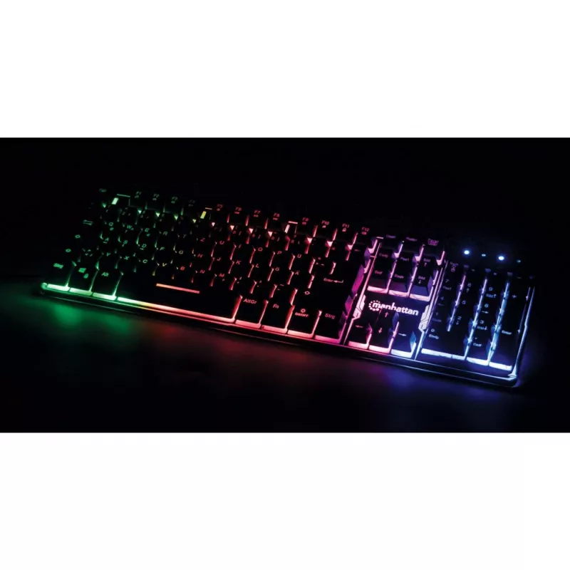 USB klaviatūra Manhattan Gaming Metal Base Edition