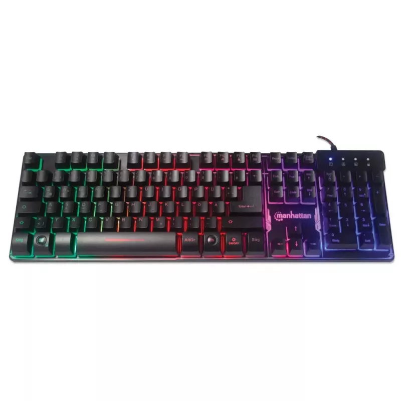 USB klaviatūra Manhattan Gaming Metal Base Edition