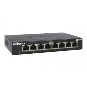 NETGEAR GS308-300PES tinklo jungiklis Nevaldomas L2 Gigabit Ethernet (10/100/1000) Juoda