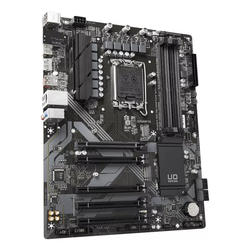 GIGABYTE B760 DS3H DDR4 pagrindinė plokštė – palaiko Intel Core 14 kartos procesorius, 18+2+1 fazių skaitmeninis VRM, iki 5333 MHz DDR4 (OC), 2xPCIe 4.0 M.2, GbE LAN, USB 3.2 Gen 2