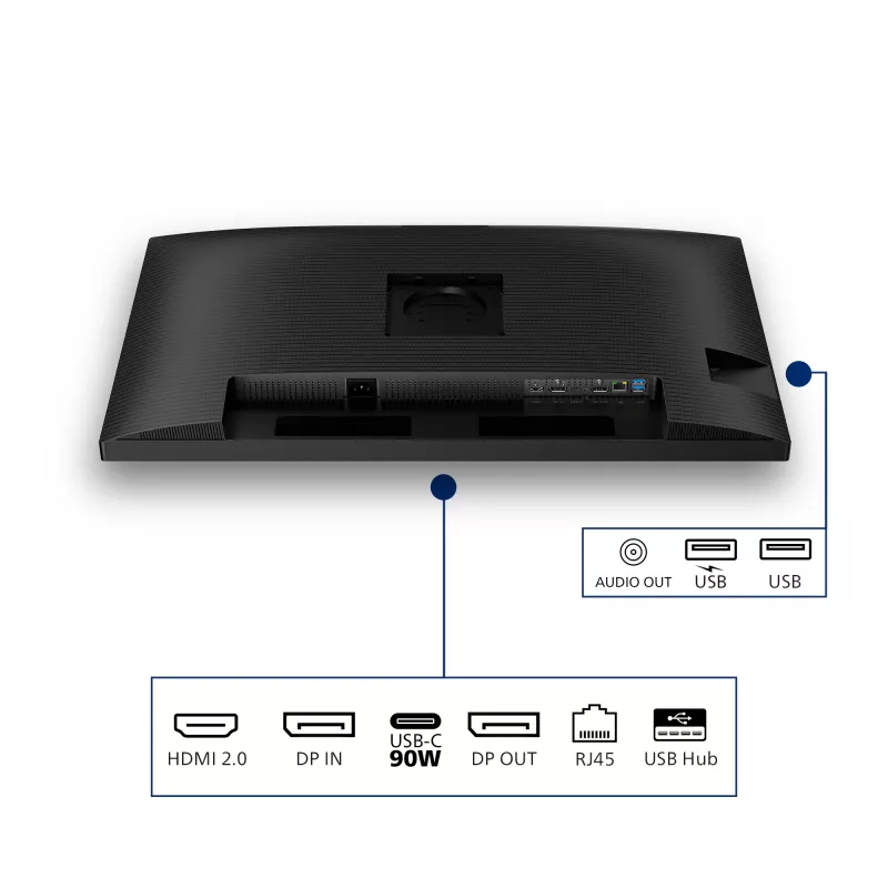 Philips 32B2U3601/00 kompiuterio monitorius 80 cm (31,5 colio) 2560 x 1440 pikselių Quad HD LCD juodas