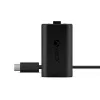 Įkrovimo rinkinys Microsoft Xbox One Play & Charge Kit — įkraunama laidinė baterija su USB Type-C, juoda, matinė apdaila