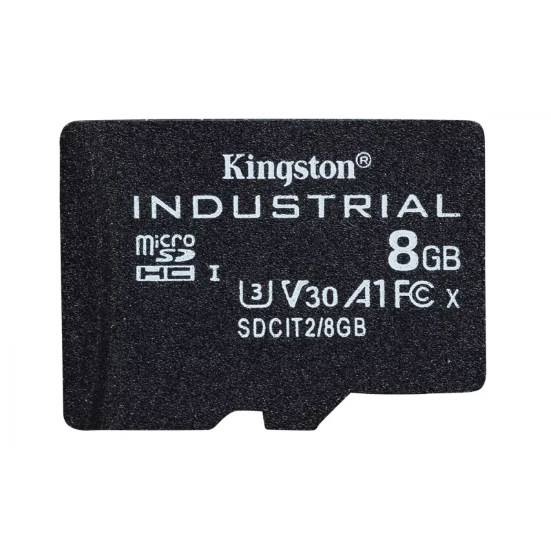 Kingston Technology 8GB microSDHC Industrial C10 A1 pSLC Card viena pakuotė w/o Adapter