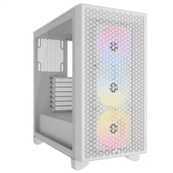 CORSAIR vidutinio dydžio kompiuterio korpusas - 3000d RGB Airflow - Baltas