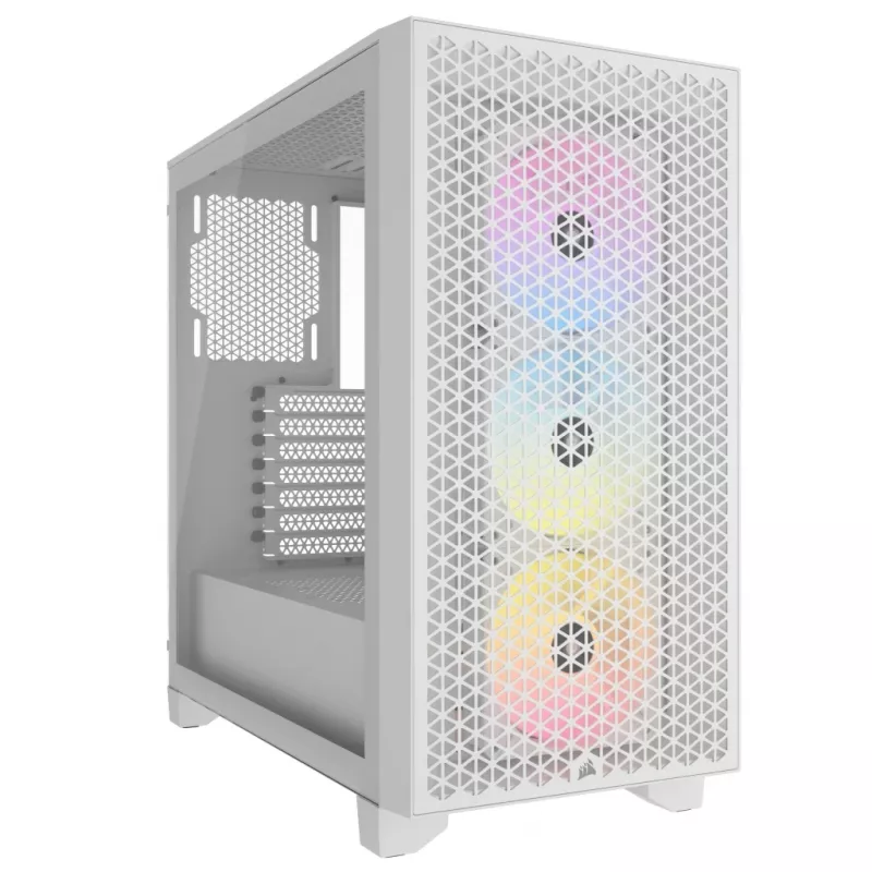 CORSAIR vidutinio dydžio kompiuterio korpusas - 3000d RGB Airflow - Baltas