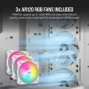 CORSAIR vidutinio dydžio kompiuterio korpusas - 3000d RGB Airflow - Baltas