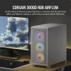 CORSAIR vidutinio dydžio kompiuterio korpusas - 3000d RGB Airflow - Baltas