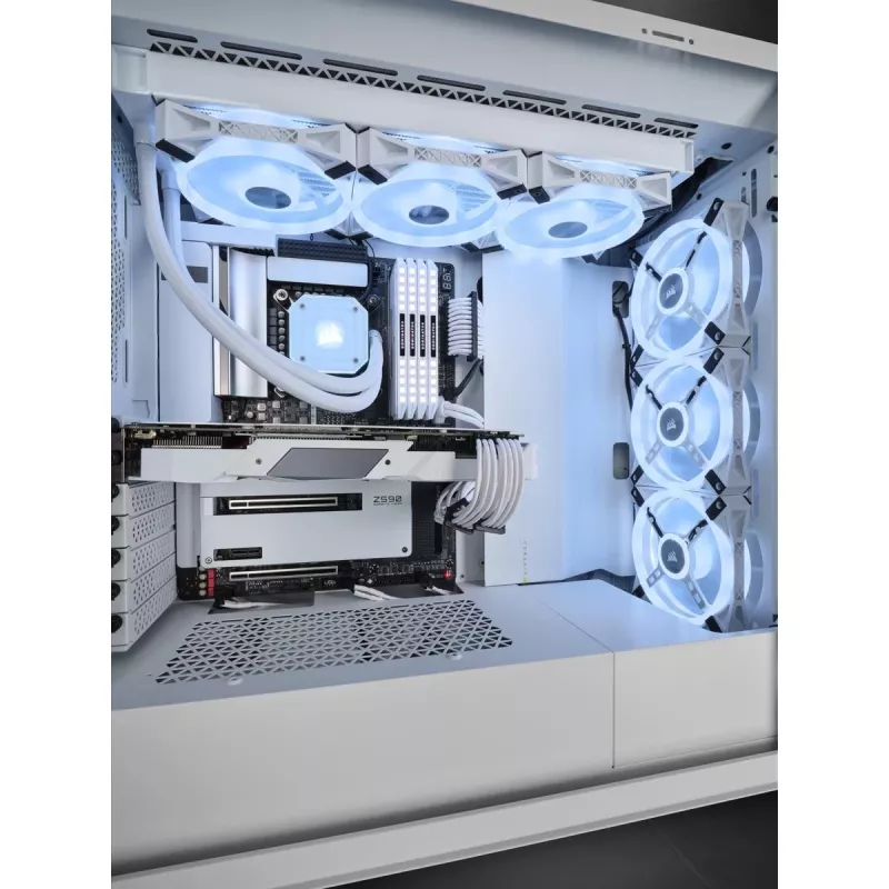 CORSAIR Vidutinis bokštas Smart Case - Icue 5000x - RGB Ql Edition Grūdintas Stiklas True - Baltas
