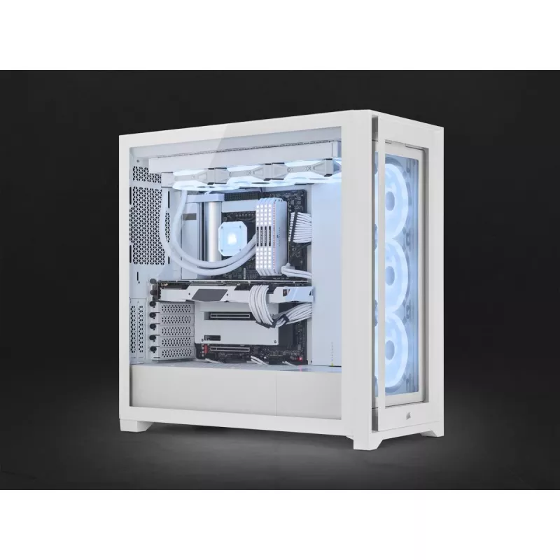 CORSAIR Vidutinis bokštas Smart Case - Icue 5000x - RGB Ql Edition Grūdintas Stiklas True - Baltas