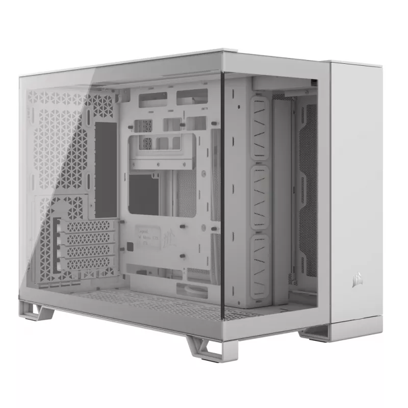 CORSAIR PC korpusas – 2500X vidutinio dydžio dviejų kamerų PC korpusas – baltas