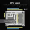 CORSAIR PC korpusas – 2500X vidutinio dydžio dviejų kamerų PC korpusas – baltas
