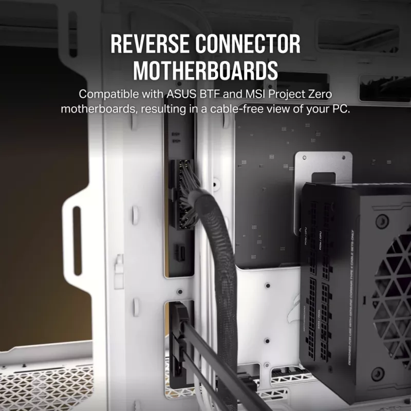 CORSAIR PC korpusas – 2500X vidutinio dydžio dviejų kamerų PC korpusas – baltas