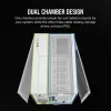 CORSAIR PC korpusas – 2500X vidutinio dydžio dviejų kamerų PC korpusas – baltas