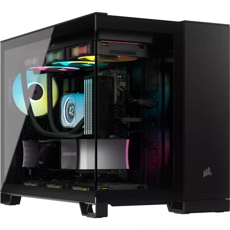 CORSAIR Pc korpusas - Icue Link 2500x RGB Micro ATX dviejų kamerų juodas
