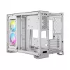 CORSAIR korpusas – iCUE LINK 2500X RGB Micro ATX dviejų kamerų baltas
