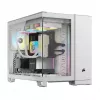 CORSAIR korpusas – iCUE LINK 2500X RGB Micro ATX dviejų kamerų baltas