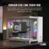CORSAIR korpusas – iCUE LINK 2500X RGB Micro ATX dviejų kamerų baltas
