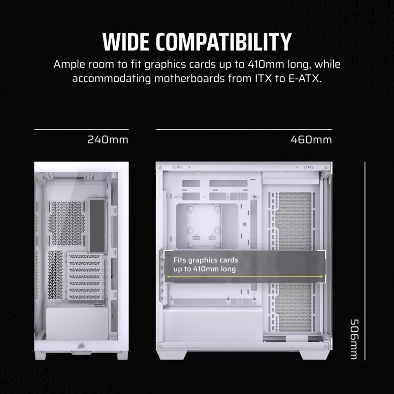 CORSAIR PC korpusas - 3500x Mid-tower - Balta
