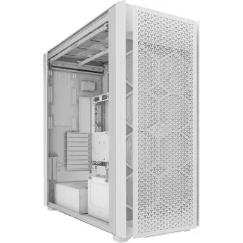 PC Case CORSAIR 9000D RGB AIRFLOW Full Tower baltas — nerūdijantis plienas, grūdintas stiklas, palaiko ATX, GPU iki 400 mm