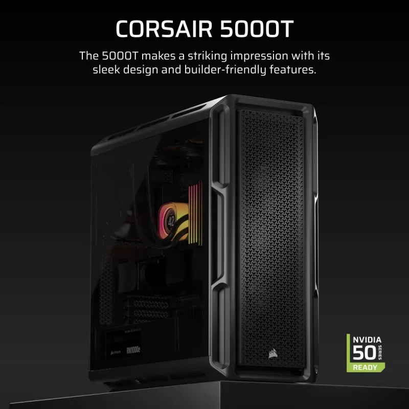 CORSAIR PC korpusas - 5000T vidutinis bokštas aukštos kokybės