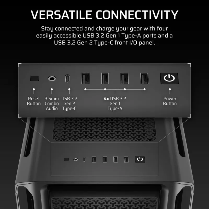 CORSAIR PC korpusas - 5000T vidutinis bokštas aukštos kokybės