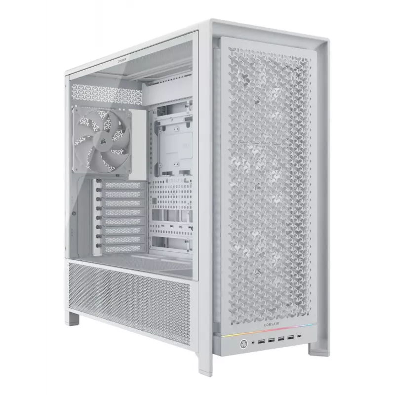 CORSAIR PC korpusas - Frame 5000D RS aukšto oro srauto vidutinio bokšto PC korpusas - baltas