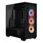 PC Midi Tower korpusas CORSAIR 3500X RS-R ARGB — juodas, grūdintas stiklas, palaiko ATX/EATX/Micro-ITX, 3x120 mm priekiniai ventiliatoriai