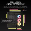PC Midi Tower korpusas CORSAIR 3500X RS-R ARGB — juodas, grūdintas stiklas, palaiko ATX/EATX/Micro-ITX, 3x120 mm priekiniai ventiliatoriai