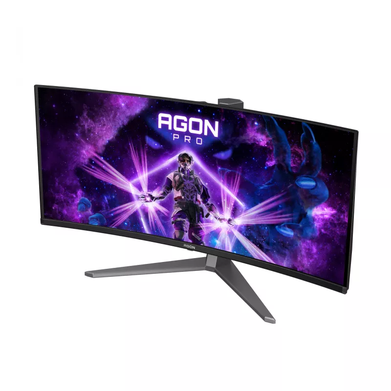 AOC AGON PRO AG346UCD kompiuterio monitorius 86,4 cm (34 colių) 3440 x 1440 pikselių Wide Quad HD QD-OLED juoda, pilka
