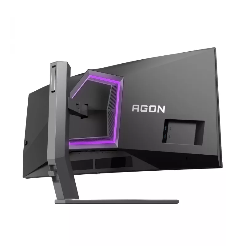 AOC AGON PRO AG346UCD kompiuterio monitorius 86,4 cm (34 colių) 3440 x 1440 pikselių Wide Quad HD QD-OLED juoda, pilka