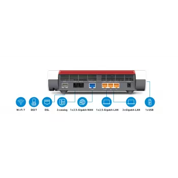 Belaidis maršrutizatorius Box 7682 2.5 Gigabit Ethernet dviejų juostų (2,4 GHz / 5 GHz) Baltas