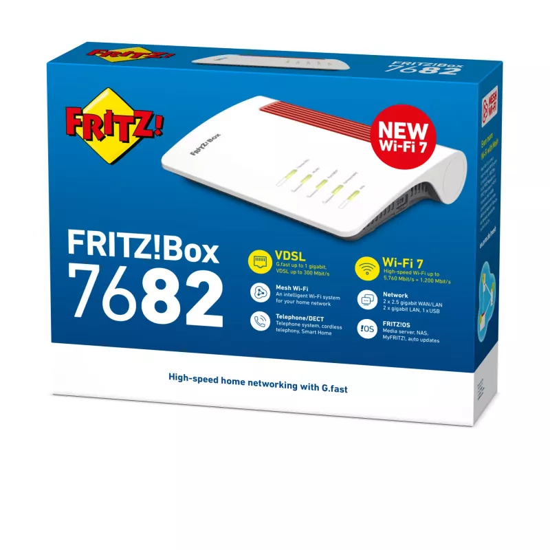 Belaidis maršrutizatorius Box 7682 2.5 Gigabit Ethernet dviejų juostų (2,4 GHz / 5 GHz) Baltas