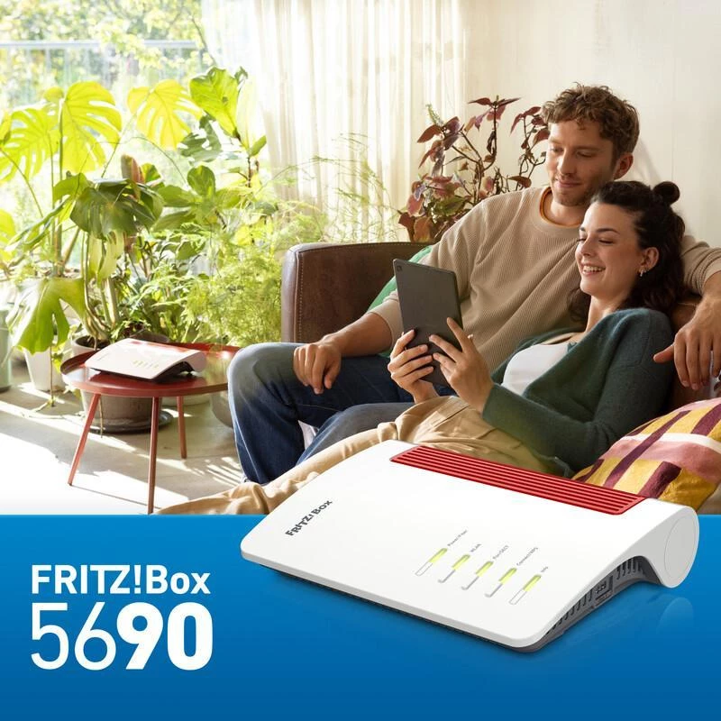 Box 5690 belaidis maršrutizatorius 2.5 Gigabit Ethernet Dviejų juostų (2.4 GHz / 5 GHz) Raudona, Balta