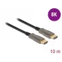 DELOCK Aktyvus optinis HDMI kabelis - A tipo kištukas - A tipo kištukas - 8K 60 Hz - 10 m - juodas