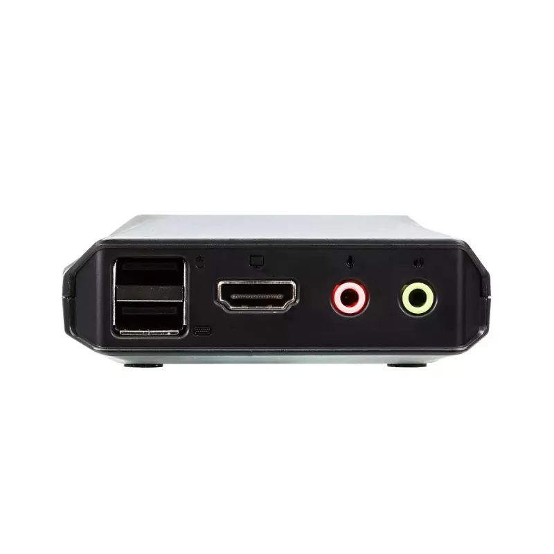 ATEN 2 prievadų USB 4K HDMI kabelinis KVM jungiklis su nuotoliniu prievado parinkikliu