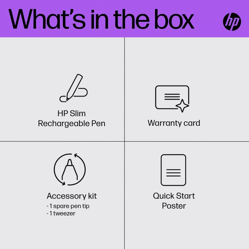 HP plonas Rechargeable Pen HP plonas Rechargeable Pen Juoda Built-in baterija