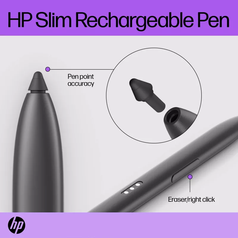 HP plonas Rechargeable Pen HP plonas Rechargeable Pen Juoda Built-in baterija