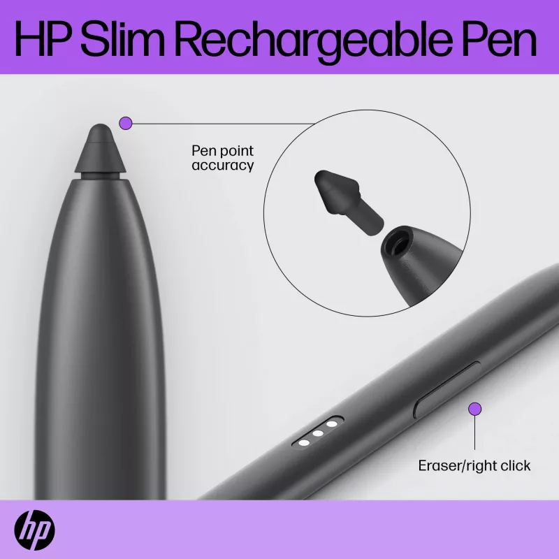 HP plonas Rechargeable Pen HP plonas Rechargeable Pen Juoda Built-in baterija