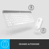 LOGITECH plonas Wireless klaviatūra And pelė Combo Mk470 - Offwhite - Azerty French