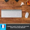 LOGITECH plonas Wireless klaviatūra And pelė Combo Mk470 - Offwhite - Azerty French