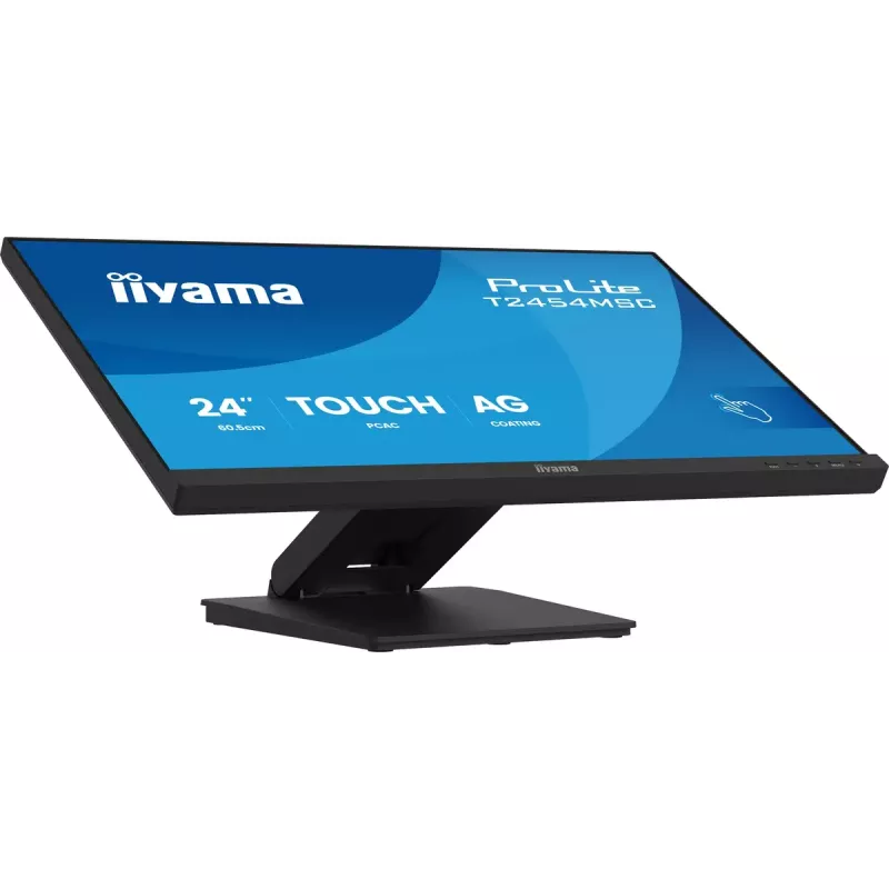 iiyama ProLite T2454MSC-B3AG kompiuterio monitorius 60,5 cm (23,8 colio) 1920 x 1080 pikselių Full HD LED jutiklinis ekranas keliems vartotojams Juoda
